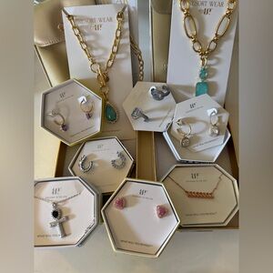 Bomb Party lot. Never worn. Resort Necklaces and assortment of other jewelry.